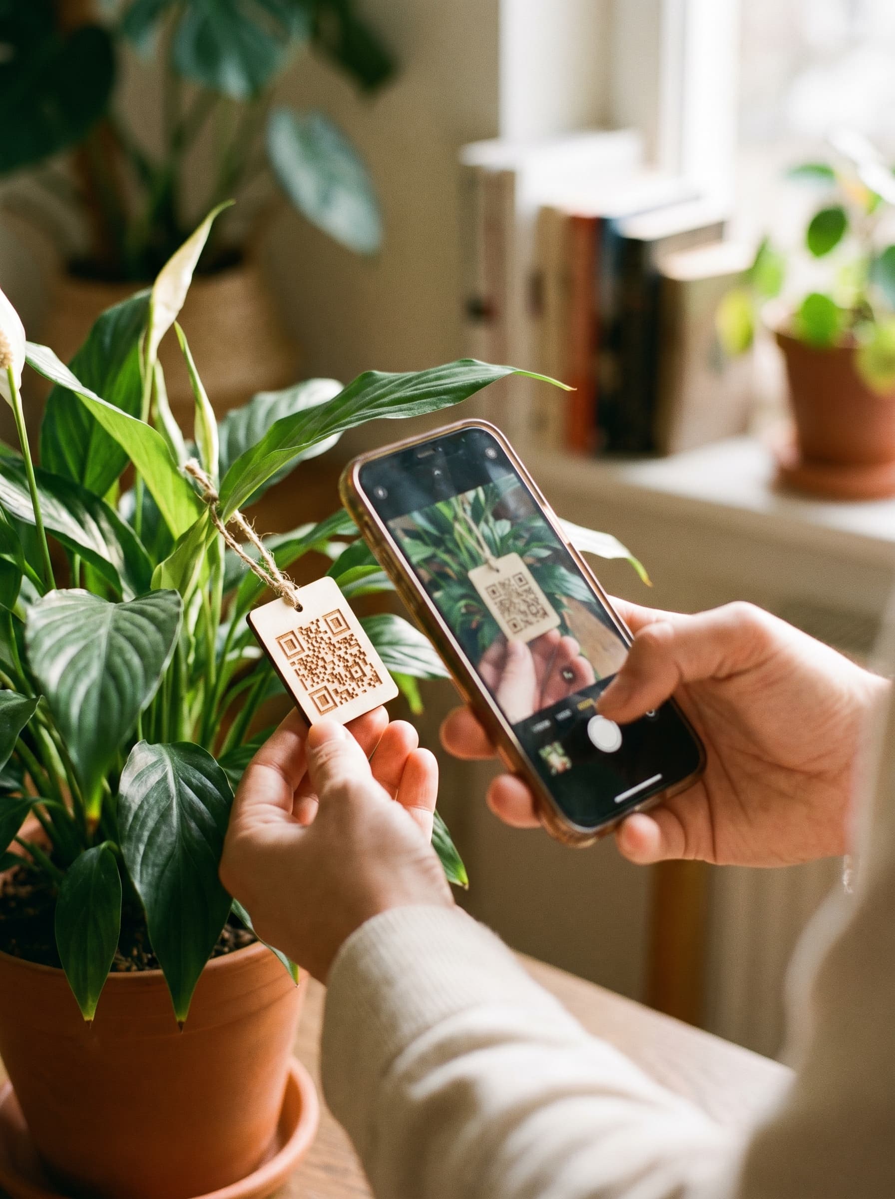 Người dùng quét QR để khai sinh cây Lanvala
